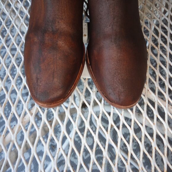 MICHAEL KORS Brown Leather "Sunny" Laser Cut Booties Size 7.5 - Picture 5 of 8